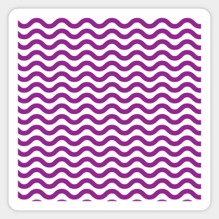 Purple Wavy Lines Repeat Pattern Sticker